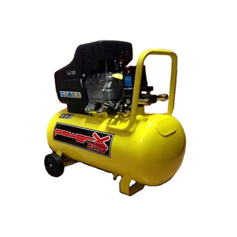COMPRESSORE LUBRIFICATO OLIO 50Lt 2 MANOMETRI 2 CONNETTORI MISTRAL